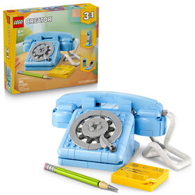 LEGO Creator 3en1 Le T&eacute;l&eacute;phone R&eacute;tro, Jouet R&eacute;tro des Ann&eacute;es 1960, Transformable en T&eacute;l&eacute;phones des Ann&eacute;es 1980 ou 2000 31174