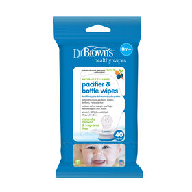 Dr. Brown's Pacifier and Bottle Wipes 40-Pack - English Edition