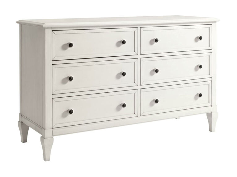 Commode à 6 tiroirs Oxford Baby Elizabeth en blanc rétro - Notre exclusivité