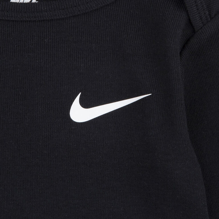 Nike 3 Pack Long Sleeve Bodysuit - Grey