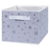 Silver Foil Dot Canvas Storage Bin