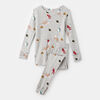 pyjama deux pièces en coton biologique, 12-18m - gris