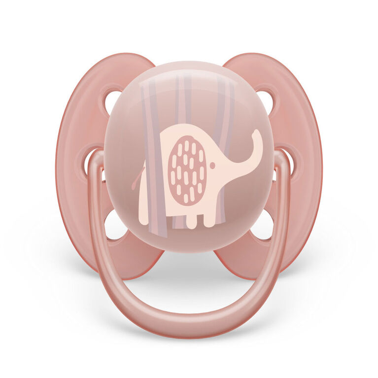 Avent Ultra Soft Pacifier 0-6m lycheee/ lilac 2pk