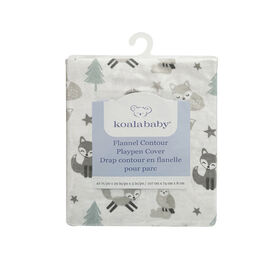 Koala Baby Lot de 1 drap de parc en flanelle Motif renard