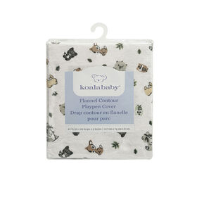 Koala Baby Lot de 1 drap de parc en flanelle Motif forêt