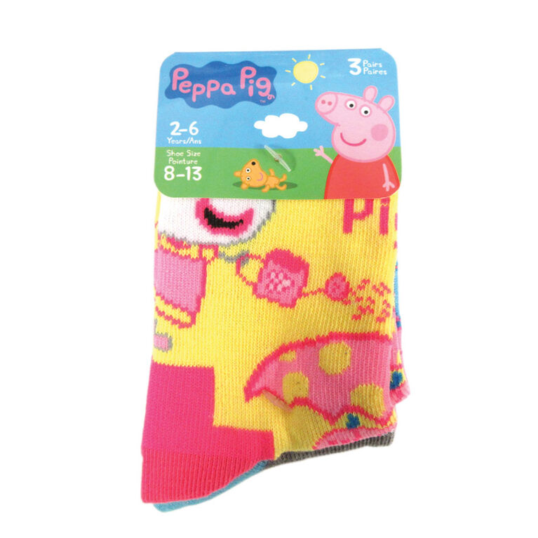Lot De 3 Paires De Chaussettes Filles Eone - Peppa Pig, Assorti, 2-6 année