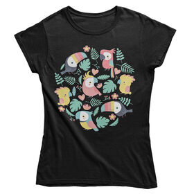 Birds Short Sleeve Tee - Black - 3T