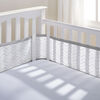 Breathable Baby Crib Liner - Grey Chevron