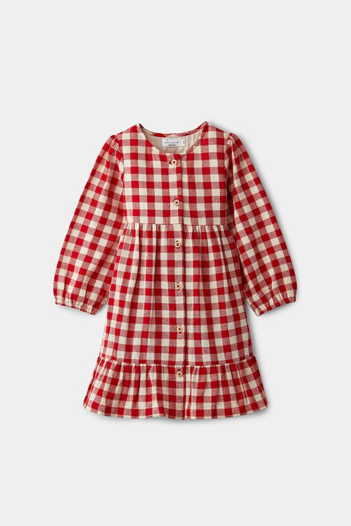 RISE Little Earthling Collar Tiered Dress Red | Babies R Us Canada
