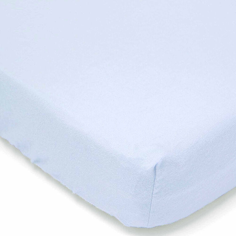 Necessities By Tendertyme Blue Flannel Crib Sheet