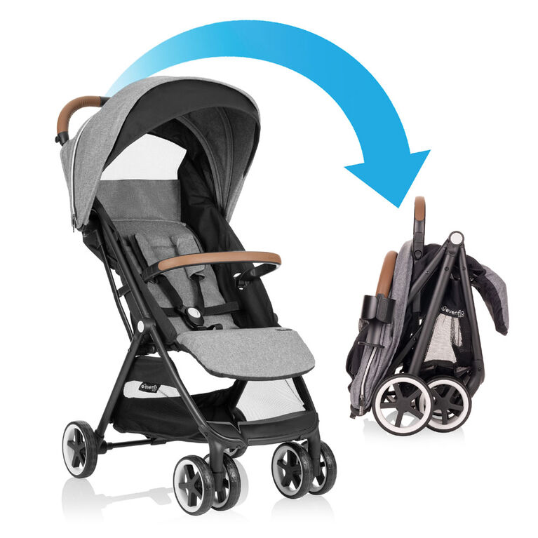 Evenflo GOLD Otto Self-Folding Lightweight Travel Stroller (Moonstone Gray)