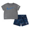 Nike T-shirt and Short Set - Blue