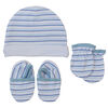 Koala Baby bonnet, mitaines et chaussons Bleu, 3-6 mois