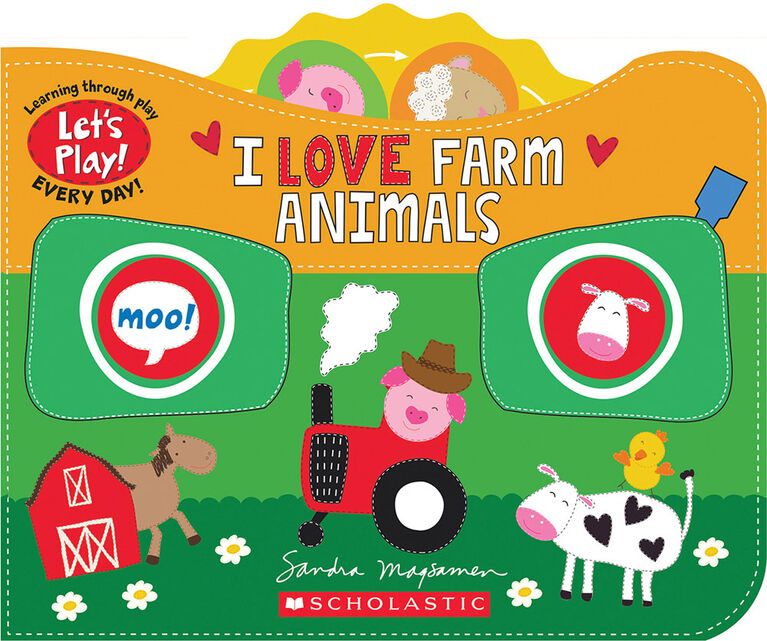 I Love Farm Animals (A Let's Play! Boa - English Edition