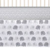 Lolli by Lolli Living Ensemble de Literie pour Lit de Bébé, 4 Pièces - Bailey Elephant