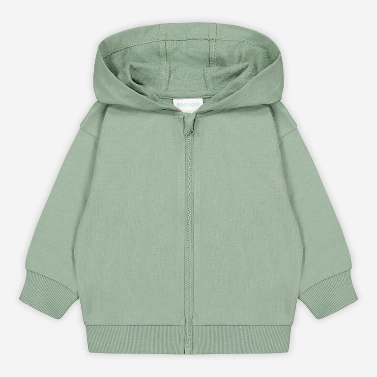 Chandail à Capuche Zippé pour l'enfants Rococo Olive