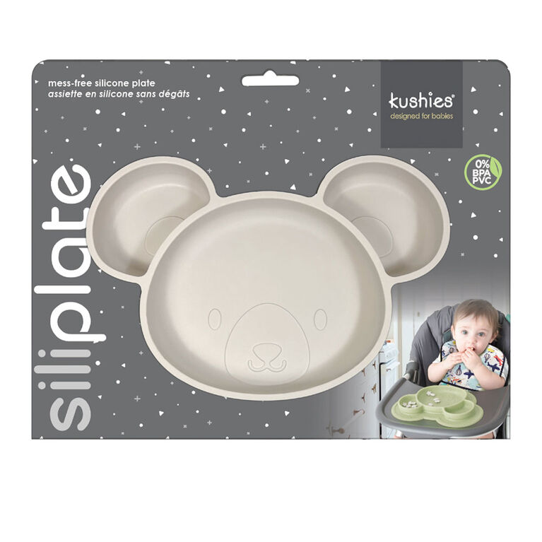 Siliplate Assiette en silicone sans dégâts - SAND BEAR