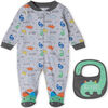 Koala Baby Interlock Sleep And Play With Bib, Grey Heather Newborn