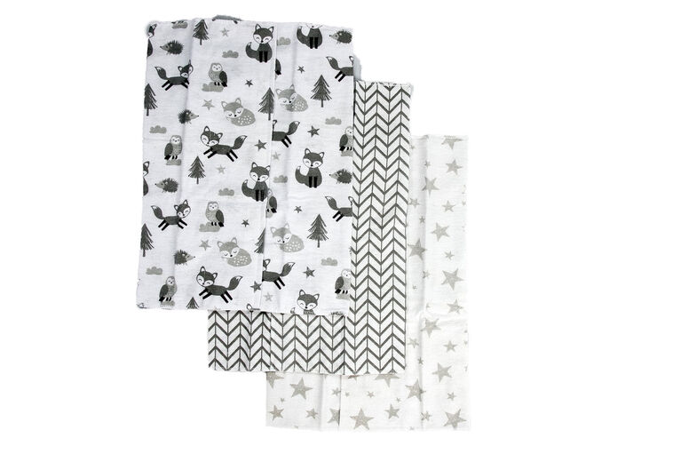 Koala Baby 3 Pack Flannel Burpcloths