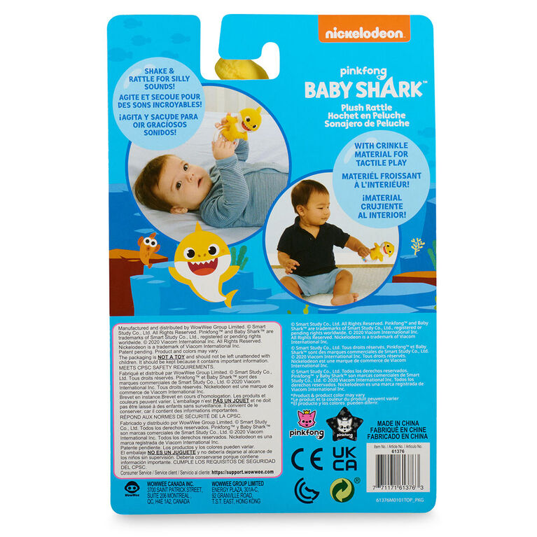 Hochet en peluche bébé requin