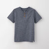 12-18m haut henley à manches courtes - bleu foncé