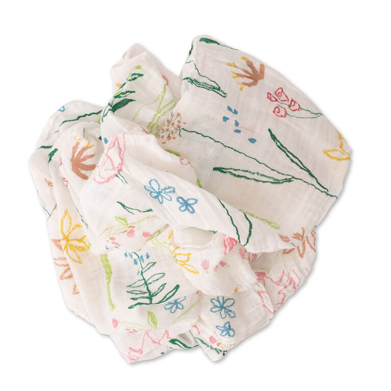 Red Rover - Cotton Muslin Swaddle Single - Pastel Petal - R Exclusive