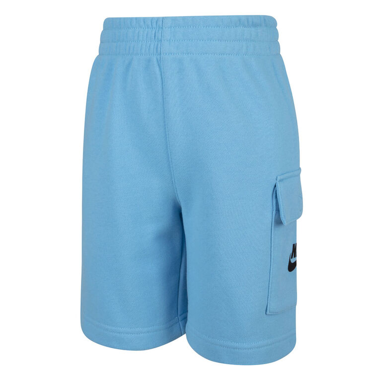 Nike Sportswear French Terry Cargo Shorts Set - Baltic Blue - Size 7