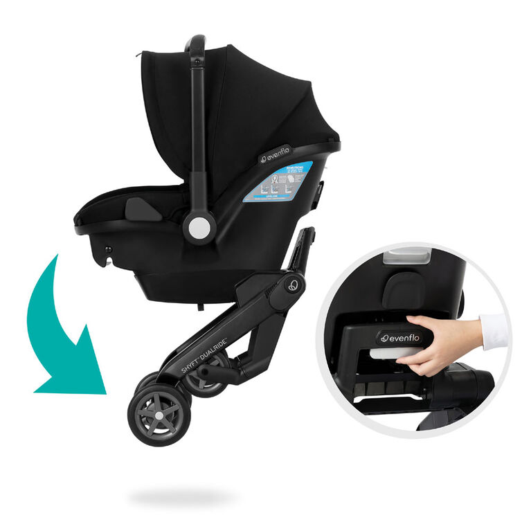 combo siège d'auto et poussette Shyft DualRide d'Evenflo