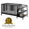 Storkcraft Pacific 4-in-1 Convertible Crib and Changer - Black.
