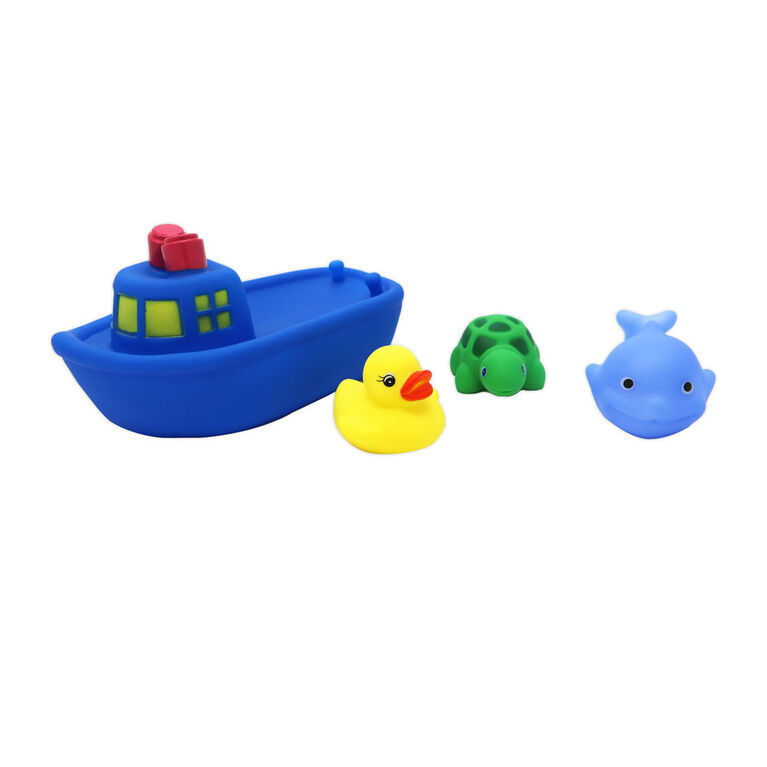 Buba Baby  4 jouets de bain : bateau et animaux