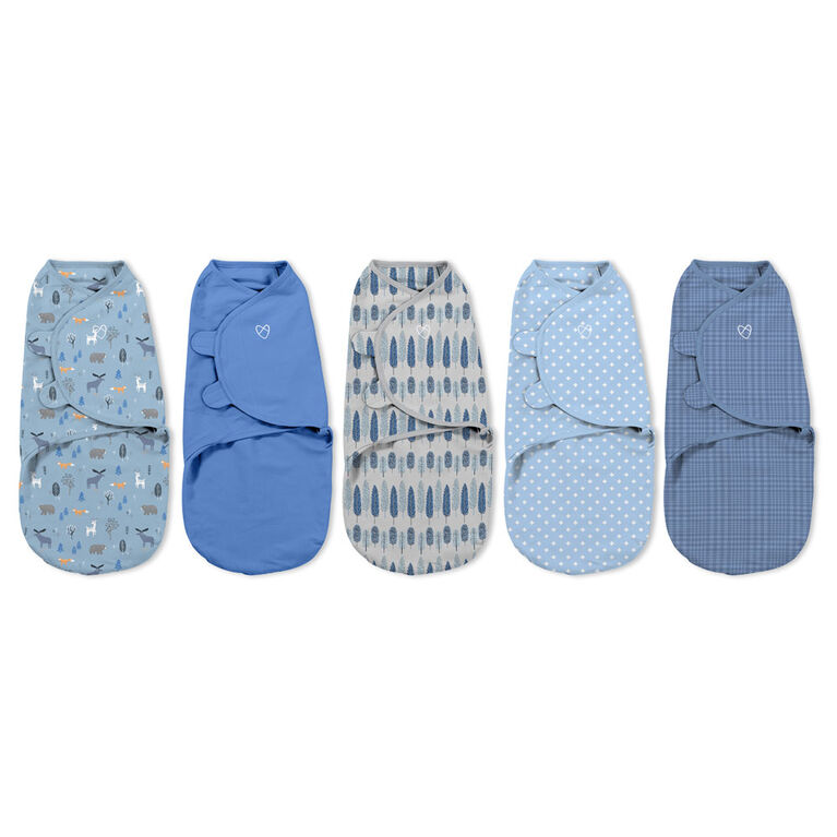 Swaddleme 5Pk Couverture-Sac Originale Denim Woodland