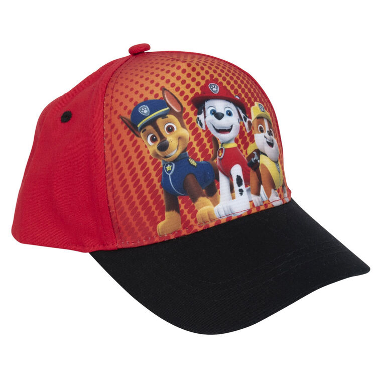 Nickelodeon Paw Patrol Toddler Baseball Cap With Marshal, Chase And Rubble Red