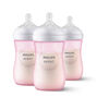 Biberon Philips Avent Natural avec tétine Natural Response, rose, 9 oz, paquet de 3, SCY903 / 13