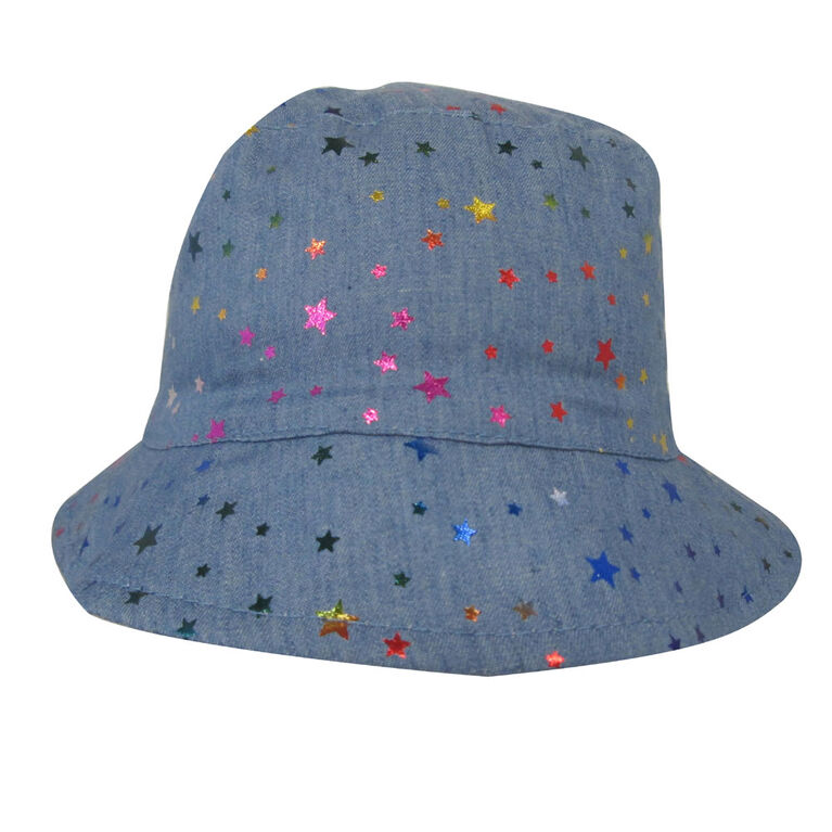 Baby B - Bucket Hat - Stars, Blue, 0-12M