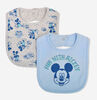 Disney Mickey Mouse 2 Pack Bib Set Blue OS/GU