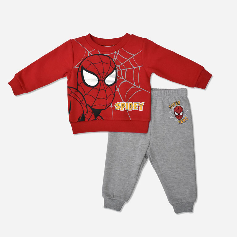 Marvel Spiderman 2 Piece Fleece Jogger Set Red