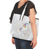 Transparent Holographic Tote -Good Vibes Unicorn - English Edition