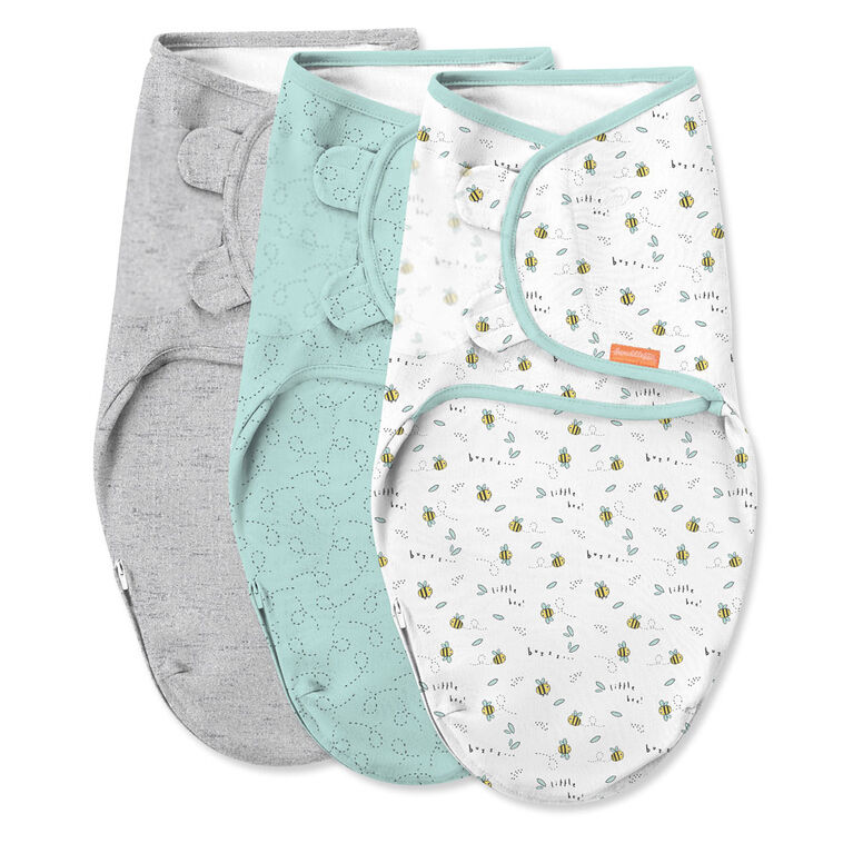 SwaddleMe Easy Change 3PK Swaddle LITTLE BEES STAGE 1 | Babies R Us Canada