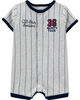 Carter's Baseball Snap-Up Romper - Grey, 18 Months