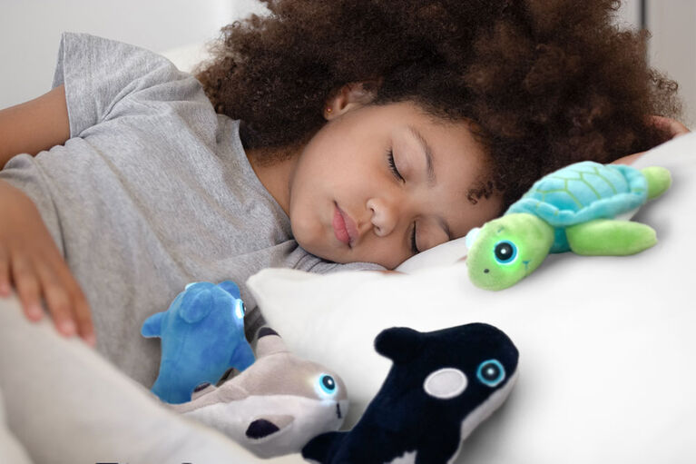 BabyBuddies 5" Mini Plush Light-Up Eyes Sleepy Mirabella Shark Beige