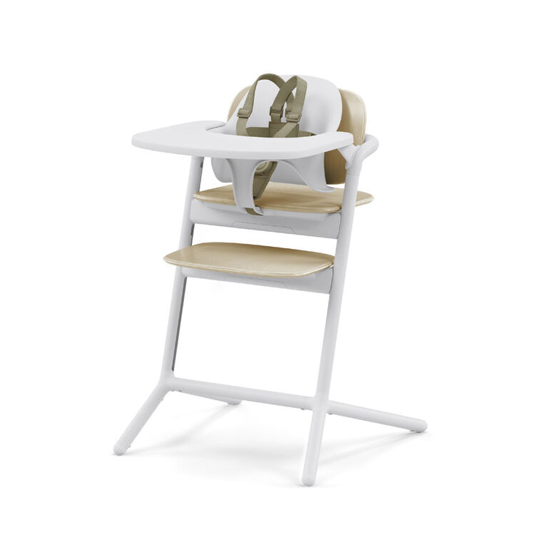 Chaise haute LEMO 3-en-1 - Blanc sable