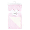Pink Cable Knit Sherpa Baby Blanket