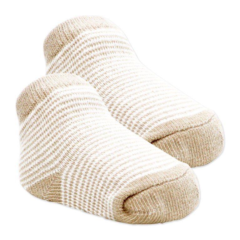Naturelle 5 Piece Bib and Sock Set: Beige