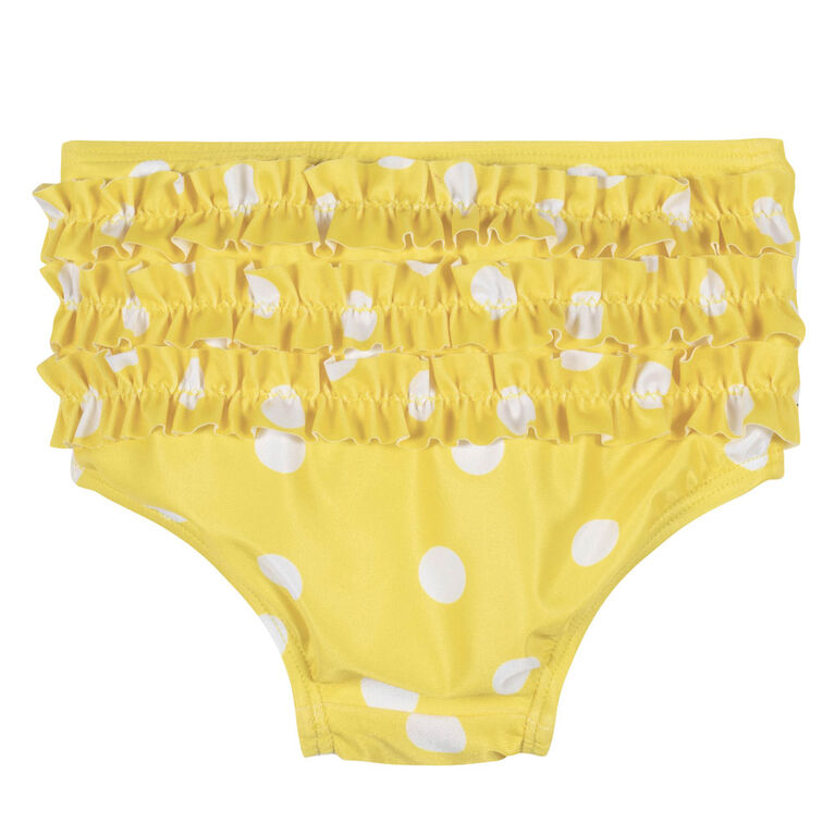 Gerber - Ensemble 2 pièces pour bébé et toute-petite fille Lemon Squeeze Rash Guard et bas de bain - 5T