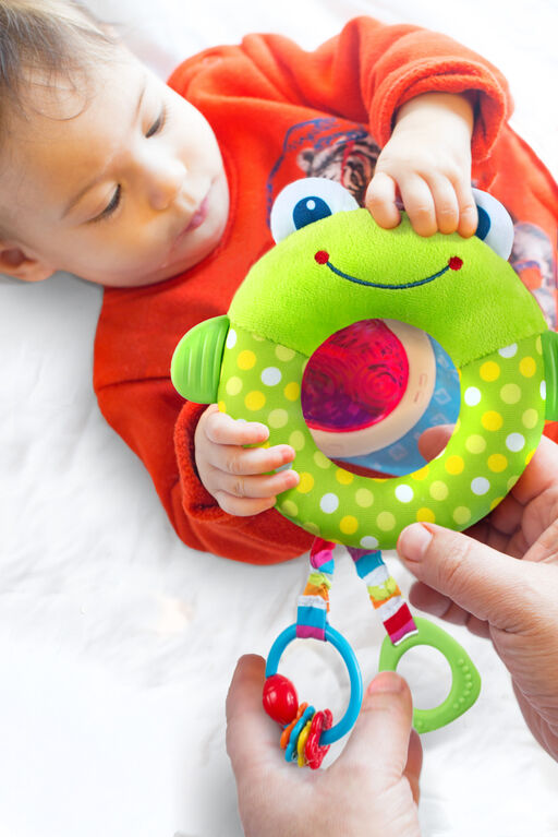 Benbat - Dazzle Friends Travel Toy - Frog / Green / 0-24 Months Old