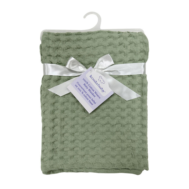 Couverture Tissée Ottoman En Mousseline Koala Baby - Sage