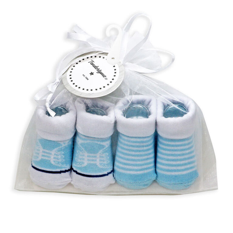 Tendertyme  2 Pack socks in Mesh bag: Blue