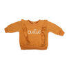 Baby Mode 3 Piece Quilted Jogger Set: Brown Cutie 3-6M