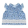 Baby Mode  3 Piece Pant Set: Blue Floral