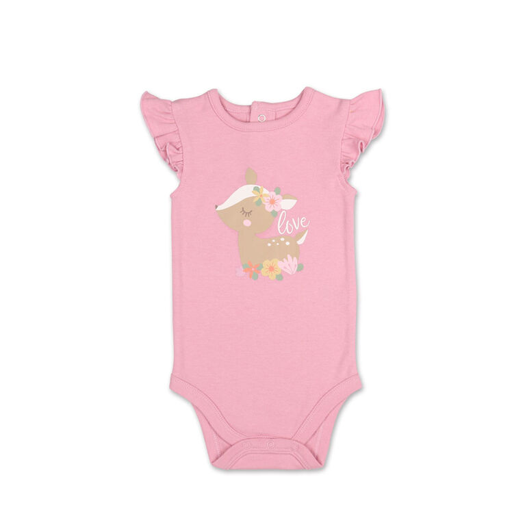 Koala Baby Little Fawn Deer Bodysuit/Floral Skirt 2 Piece Set, 0-3 Months